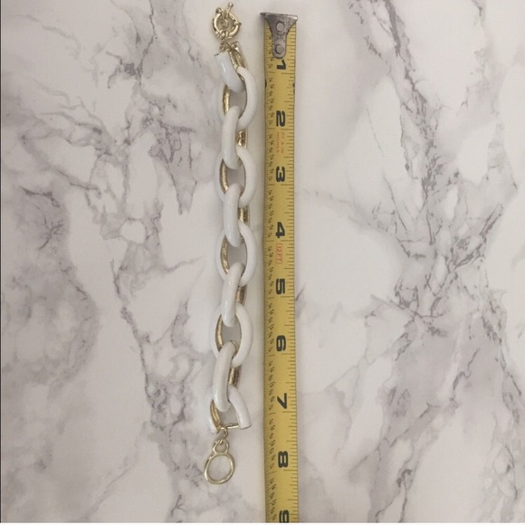 ‼️ 2 Left ‼️ White Enamel link bracelet - Picture 3 of 3